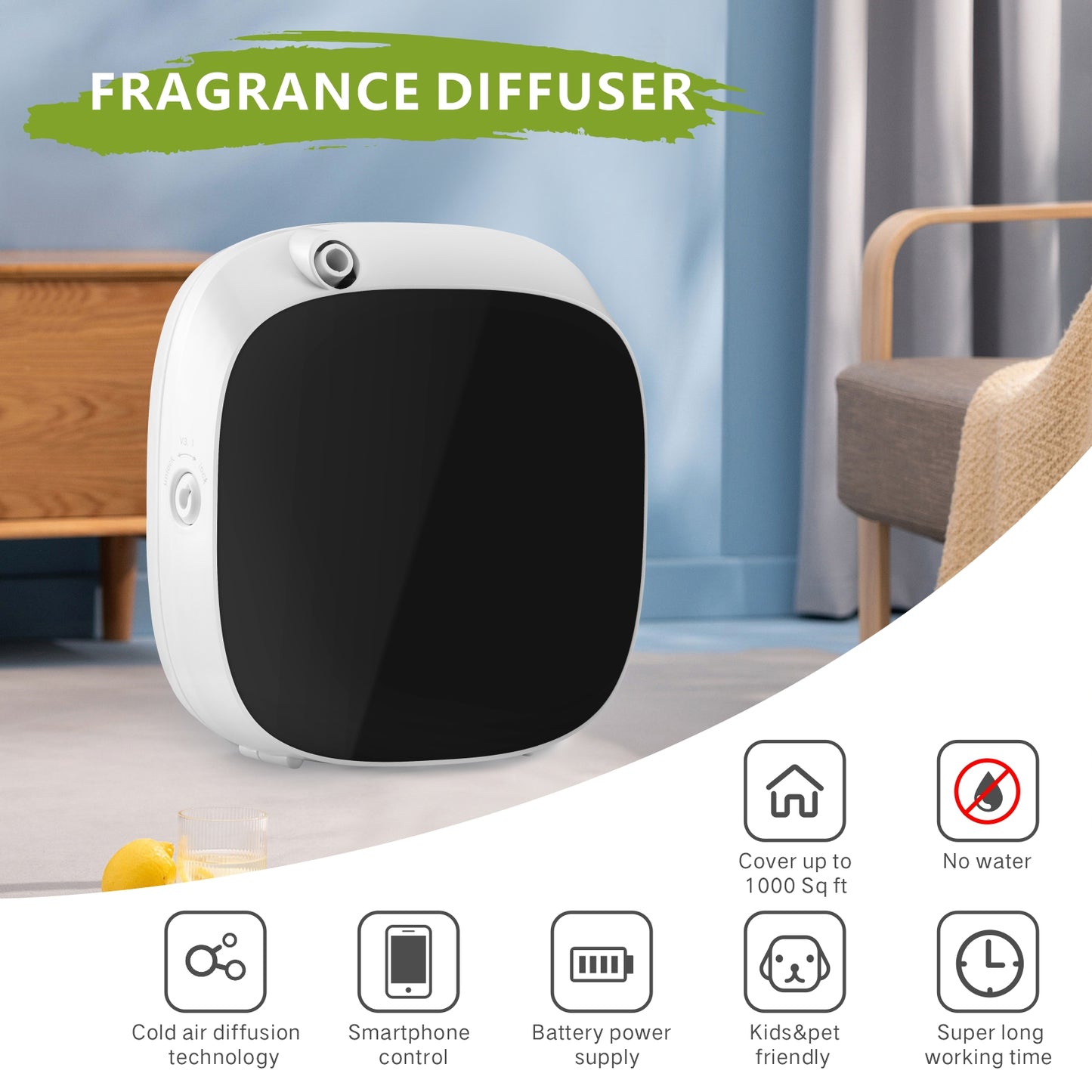 Smart Scent Air Machine for Home, Wall Mounted Cold Air Scent Machine, 100ML Miracle with Waterless Scent Diffuser