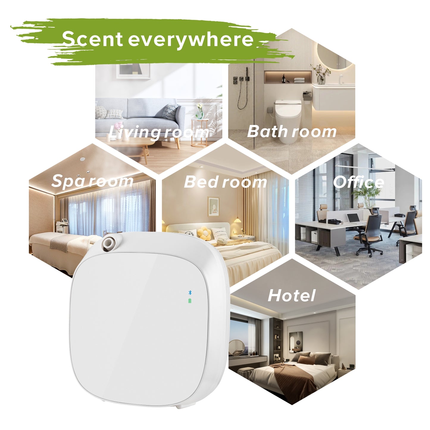 Upgraded Smart Scent Air Machine with Nebulizing Tech for Home, Wall Mounted Cold Air Scent Machine, Waterless Nebulizing Scent Diffuser