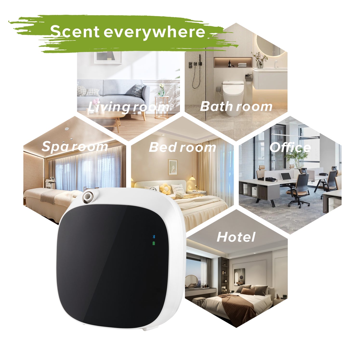 Smart Scent Air Machine for Home, Wall Mounted Cold Air Scent Machine, 100ML Miracle with Waterless Scent Diffuser